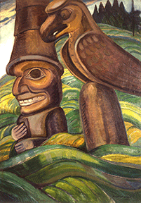 Yan Mortuary Poles by Emily Carr Yan Mortuary Poles by Emily Carr